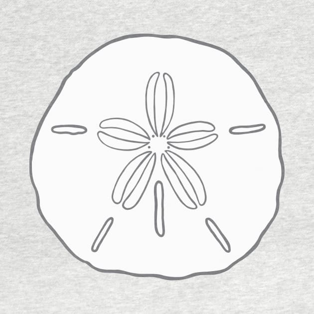 Grey Sand Dollar Beach Illustration by murialbezanson